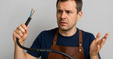 Électricien perplexe avec un câble noir U-1000 R2V interdit dans les ERP et IGH à partir du 1er septembre 2025